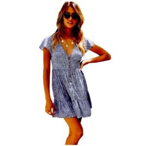 Hello Molly Floral Ruffle Hem Mini Dress Size 4